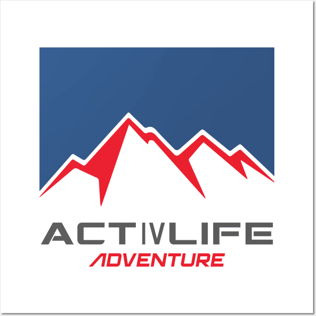 Activlife Adventure With Red Mountains and Blue Sky Wall Art by ActivLife